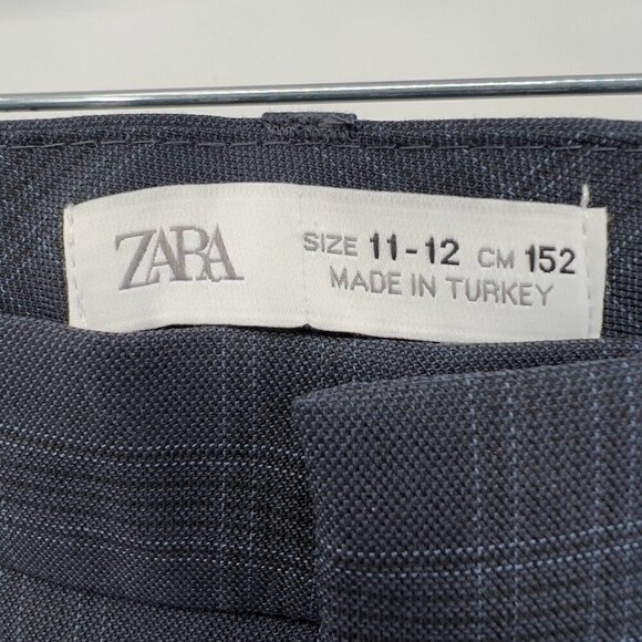 ZARA Girls Gray Plaid Trousers/Pants Size 11-12 NWT - Picture 3 of 9